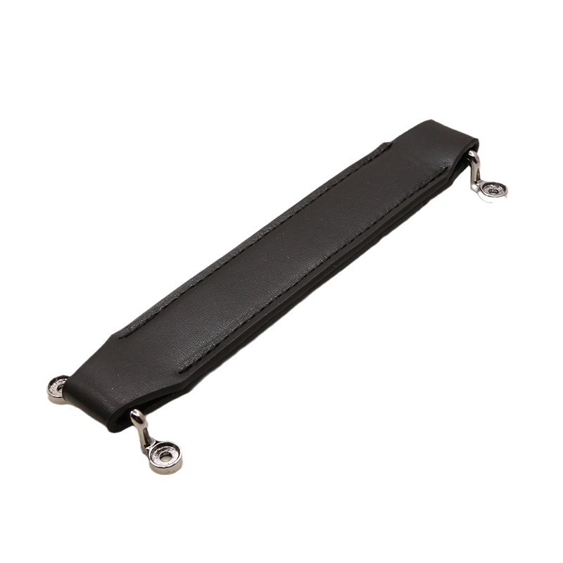 Kožená rukoväť na stoličku – model 6992, materiál: koža, proces: elektroplátovanie