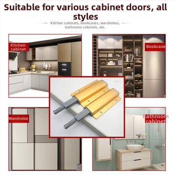 Hliníkový rebounder pre dvere skriniek a šatníka – bez rukoväti, samoelastický mechanizmus, elektrolytický povrch