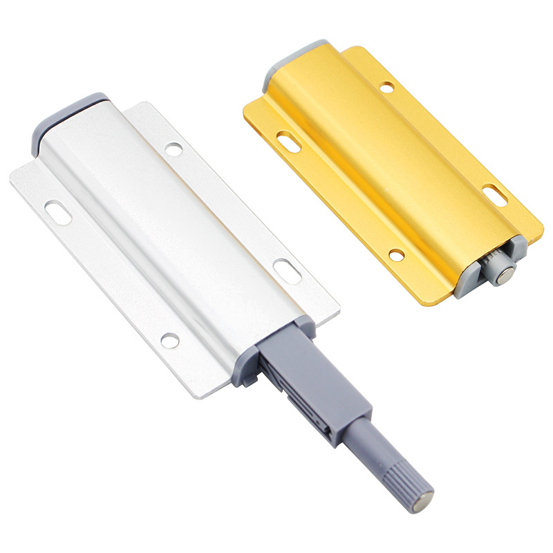 Hliníkový rebounder pre dvere skriniek a šatníka – bez rukoväti, samoelastický mechanizmus, elektrolytický povrch