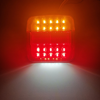 LED zadné svetlo, červeno-žlté dvojfarebné bočné svetlo, model T15, 12V, 3W, 6000K