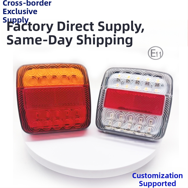 LED zadné svetlo, červeno-žlté dvojfarebné bočné svetlo, model T15, 12V, 3W, 6000K