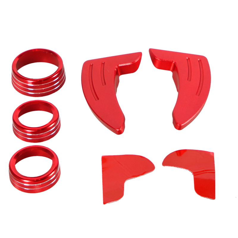 SW-1052: Dekoratívne krytky radiacej páky a tlačidla štartu pre Dodge Challenger 2015–2021; spracovanie na objednávku; značka sade; licencovaná súkromná značka