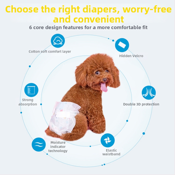 Psie plienky | Netkaná látka + PE film | Animovaný štýl | Značka KIMHOME | 10 ks