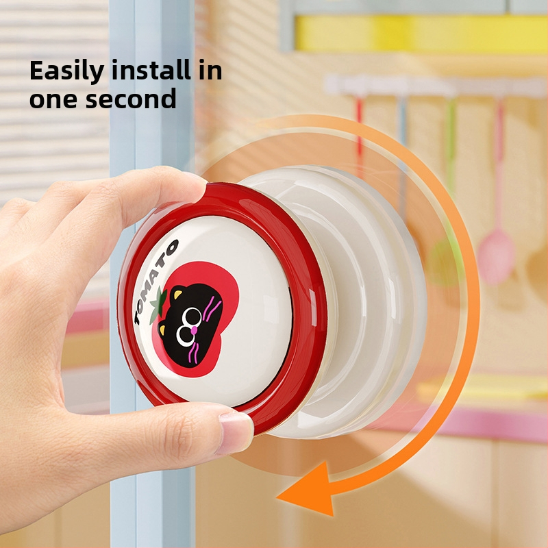 Cookie durvju rokturis ar vakuuma uzklājumu stiklam - spiediet-velciet, ABS, injekcijas formēšana, mājas lietošanai