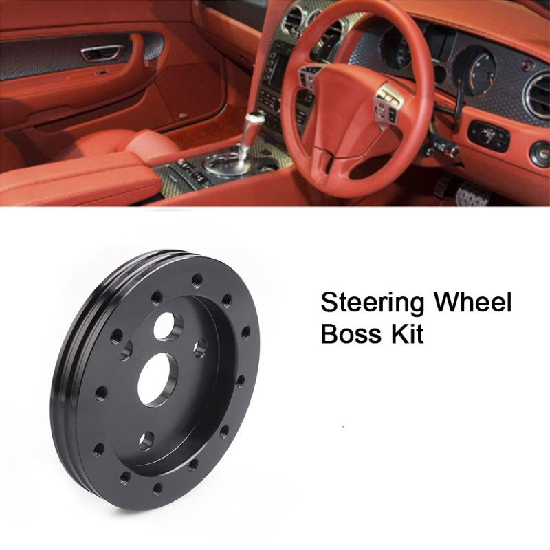 Hliníkový adaptér na stred volantu, prechod z 6 otvorov na 3 otvory, pre väčšinu modelov áut, model STW023, značka RASTP