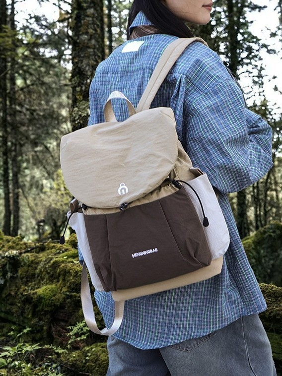Ruksak, lagani najlon, korejski stil ulični trend, velika kapaciteta, zatvarač s poklopcem, vodootporan i otporan na habanje, za slobodno vrijeme putovanja i školsku svakodnevicu