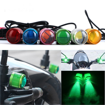 Motocyklové spätné zrkadlo s Eagle Eye LED svetlom a blikaním, 5630-3 lampa, 12V, 1.5W, SMD svetlo, 6500K, letecký hliník