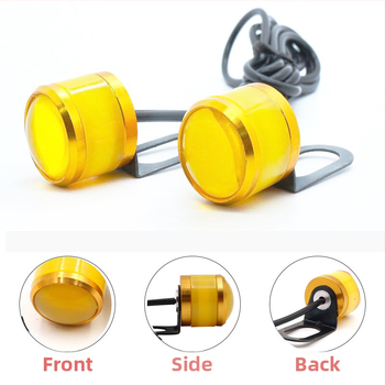 Motocyklové spätné zrkadlo s Eagle Eye LED svetlom a blikaním, 5630-3 lampa, 12V, 1.5W, SMD svetlo, 6500K, letecký hliník