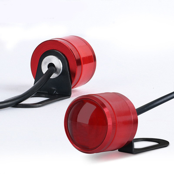 Motocyklové spätné zrkadlo s Eagle Eye LED svetlom a blikaním, 5630-3 lampa, 12V, 1.5W, SMD svetlo, 6500K, letecký hliník