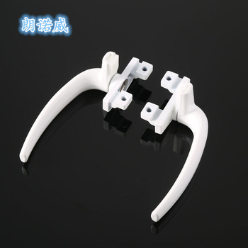 Kľučka k oknu LM-C1912 – hliníková zliatina, povrch nástrekom, profil 38 okien, ploché tlačenie, ľavé alebo pravé uchopenie, pre hliníkové dvere a okná