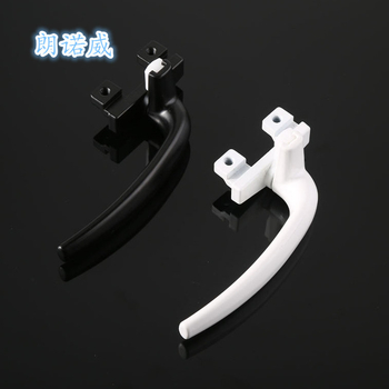 Kľučka k oknu LM-C1912 – hliníková zliatina, povrch nástrekom, profil 38 okien, ploché tlačenie, ľavé alebo pravé uchopenie, pre hliníkové dvere a okná