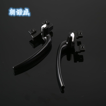 Kľučka k oknu LM-C1912 – hliníková zliatina, povrch nástrekom, profil 38 okien, ploché tlačenie, ľavé alebo pravé uchopenie, pre hliníkové dvere a okná