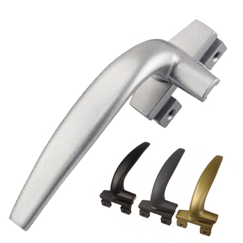 Kľučka k oknu LM-C1912 – hliníková zliatina, povrch nástrekom, profil 38 okien, ploché tlačenie, ľavé alebo pravé uchopenie, pre hliníkové dvere a okná