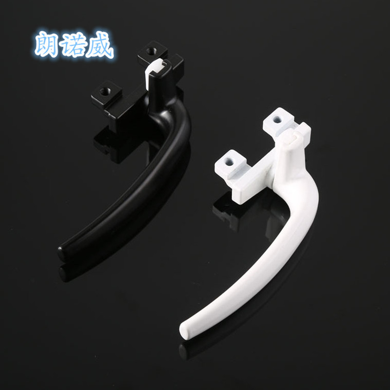 Kľučka k oknu LM-C1912 – hliníková zliatina, povrch nástrekom, profil 38 okien, ploché tlačenie, ľavé alebo pravé uchopenie, pre hliníkové dvere a okná