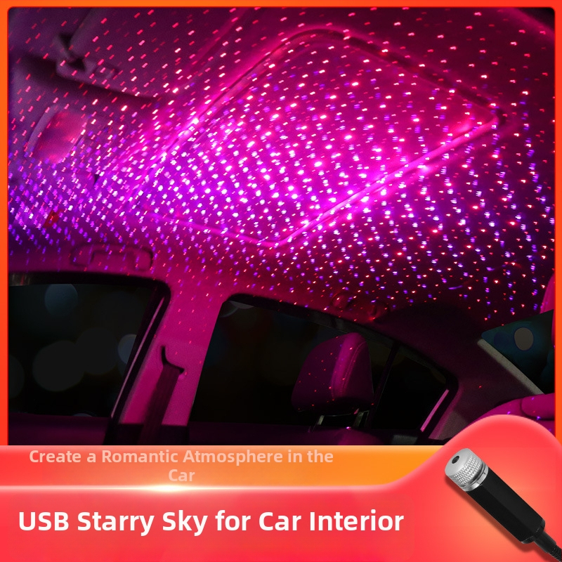 Interiérový projektor hviezdnej oblohy do auta – USB napájanie, model A01, hliníková konštrukcia, 12V, 1.5W
