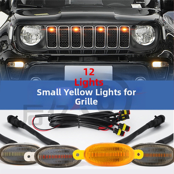 Automobilová mriežková svetlá, 12 LED, štýl Raptor (12V, 5W, SMD, 6500K, 0.5A)