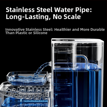 Inteligentný zásobník vody pre domáce zvieratá s konštantnou teplotou a sklopným tokom, kompatibilný s aplikáciou, odnímateľný pre psy a mačky