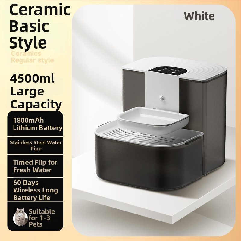 Inteligentný zásobník vody pre domáce zvieratá s konštantnou teplotou a sklopným tokom, kompatibilný s aplikáciou, odnímateľný pre psy a mačky