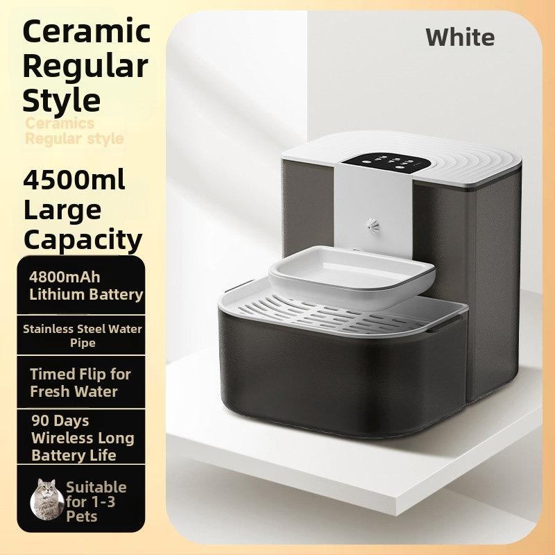 Inteligentný zásobník vody pre domáce zvieratá s konštantnou teplotou a sklopným tokom, kompatibilný s aplikáciou, odnímateľný pre psy a mačky