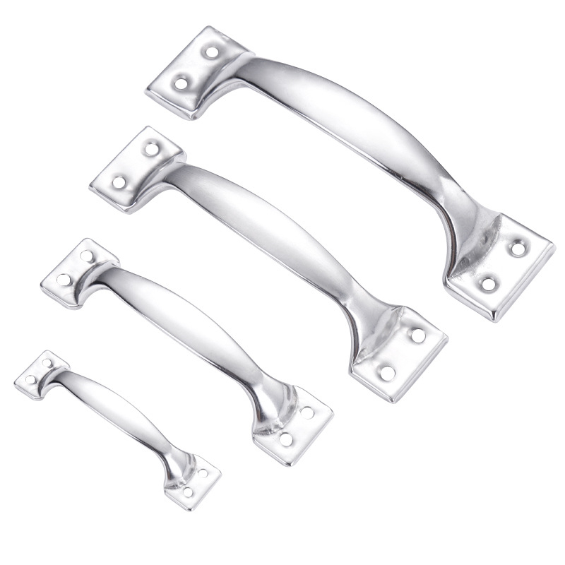 Nerezová oceľová oblúková rukoväť pre skrinky, zásuvky a okná, leštený povrch, model M, štýl moderný minimalistický