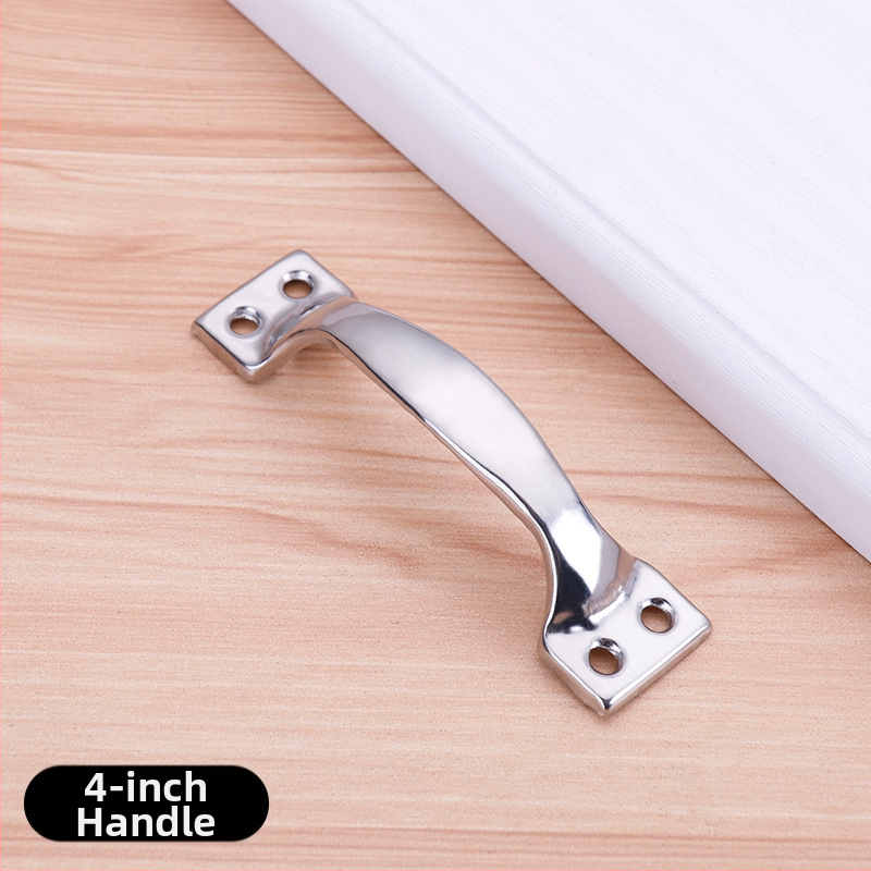 Nerezová oceľová oblúková rukoväť pre skrinky, zásuvky a okná, leštený povrch, model M, štýl moderný minimalistický