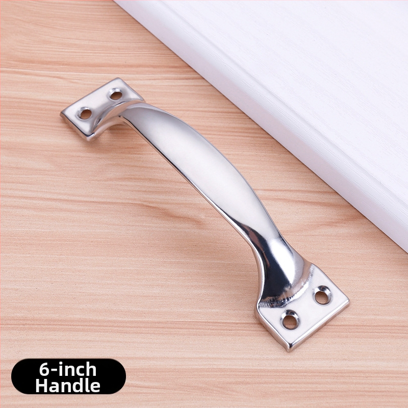 Nerezová oceľová oblúková rukoväť pre skrinky, zásuvky a okná, leštený povrch, model M, štýl moderný minimalistický