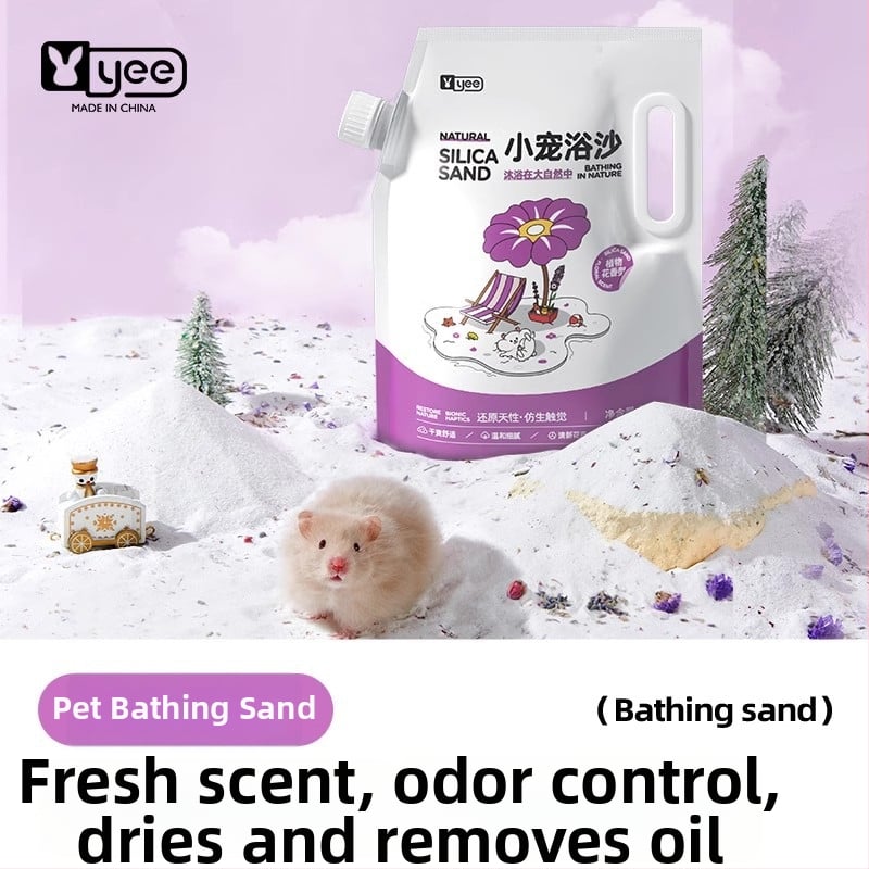 Pješčani za kupanje hrčaka — dezodorirajući učinak, pakiranje 20 kom., podrijetlo Shandong, za hrčke