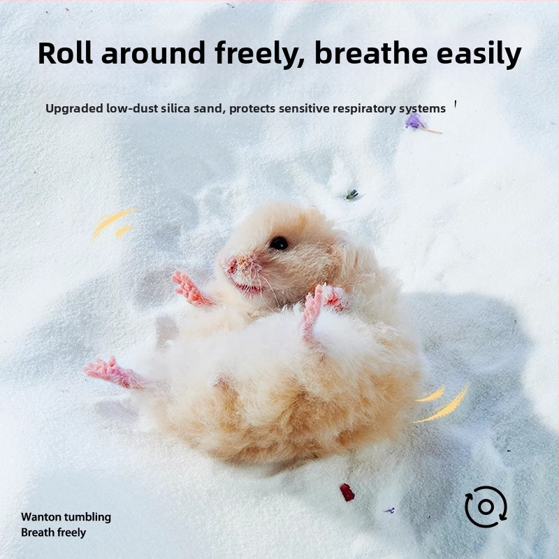 Hamsterio vonios smėlis — dezodoruojantis poveikis, 20 vienetų pakuotė, kilmė Shandongas, skirtas hamsteriams