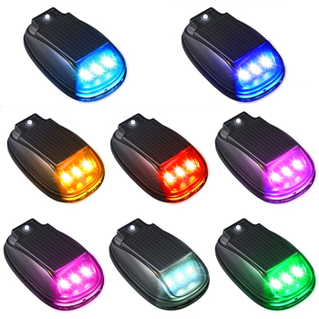 Solárne LED varovné svetlo na strechu DRL169, ABS puzdro, vodotesný, LED zdroj svetla, životnosť 50 000 hodín