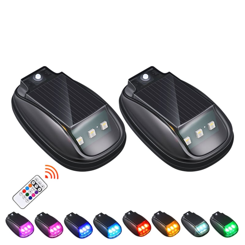 Solárne LED varovné svetlo na strechu DRL169, ABS puzdro, vodotesný, LED zdroj svetla, životnosť 50 000 hodín