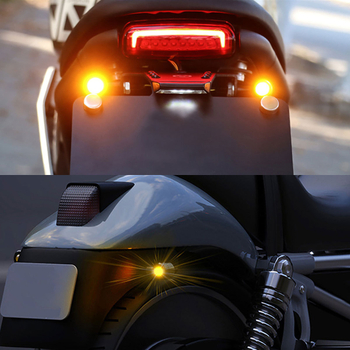 Motocyklové svetlo na poznávaciu značku – vysokovýkonné LED Eagle Eye, spätné svetlo a výstražné svetlo, hliník+LED, 12V, univerzálne