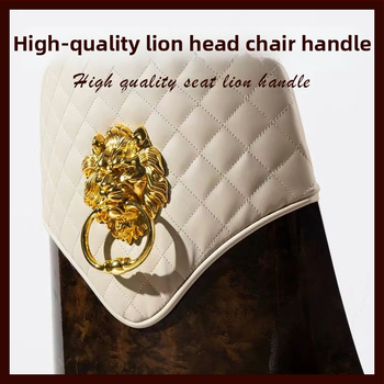 Kľučka na dvere s hlavou leva a veľkým ťahovým krúžkom — zliatina zinku, liatie pod tlakom, nový čínsky štýl, pre skrinky, zásuvky a dvere šatníkovej skrine