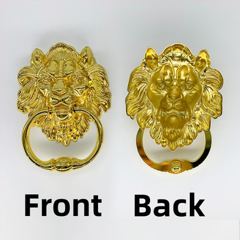 Kľučka na dvere s hlavou leva a veľkým ťahovým krúžkom — zliatina zinku, liatie pod tlakom, nový čínsky štýl, pre skrinky, zásuvky a dvere šatníkovej skrine
