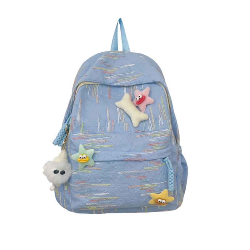 Dievčenský školský batoh v štýle Ins, kompaktný dizajn, zips, Oxford látka, vnútorné podšívky nylon, laminovaná vnútorná kapsa na zips, na každodenné použitie, jar 2025 verzia