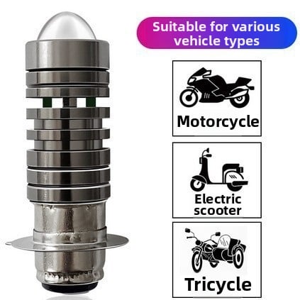 LED predné svetlo na motorku s Fisheye lúčom – hliníkové telo, 9W, 8–85V, 0,2A