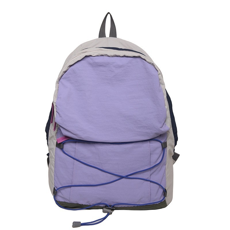 Vonkajšia taška s dvomi popruhmi a šnúrkou, ľahká cestovná taška, Oxford látka s plátnnou podšívkou, unisex, jar 2025