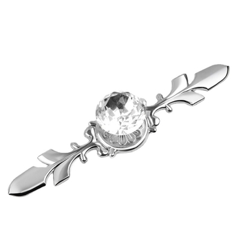 Ťahadlo k zásuvke/skriňa s diamantovým tvarom skla, telo zo zinkovej zliatiny + skla, moderný minimalistický štýl, elektroplátovanie