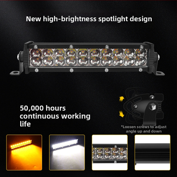 LED pracovné svetlo s 20 LED, dvojradý pás, hliníková zliatina, 12–24V, IP67, model motor271