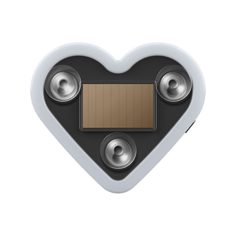 Automobilska LED svjetiljka za C-stub, trokutasti srce oblik, bežični neonski sjaj, ABS materijal, 0,5 W pri 5 V, pričvršćivanje pomoću usisne čašice, univerzalna kompatibilnost