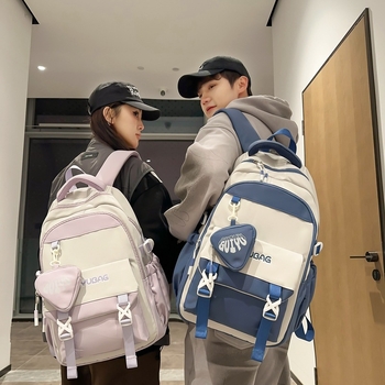 Unisex nylonový batoh s veľkou kapacitou, priedušný, mestský minimalistický štýl, popruhy s vzdušnou podložkou, polyesterová podšívka