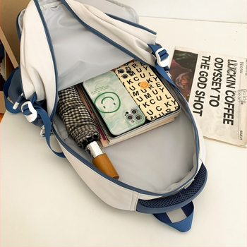 Unisex nylonový batoh s veľkou kapacitou, priedušný, mestský minimalistický štýl, popruhy s vzdušnou podložkou, polyesterová podšívka