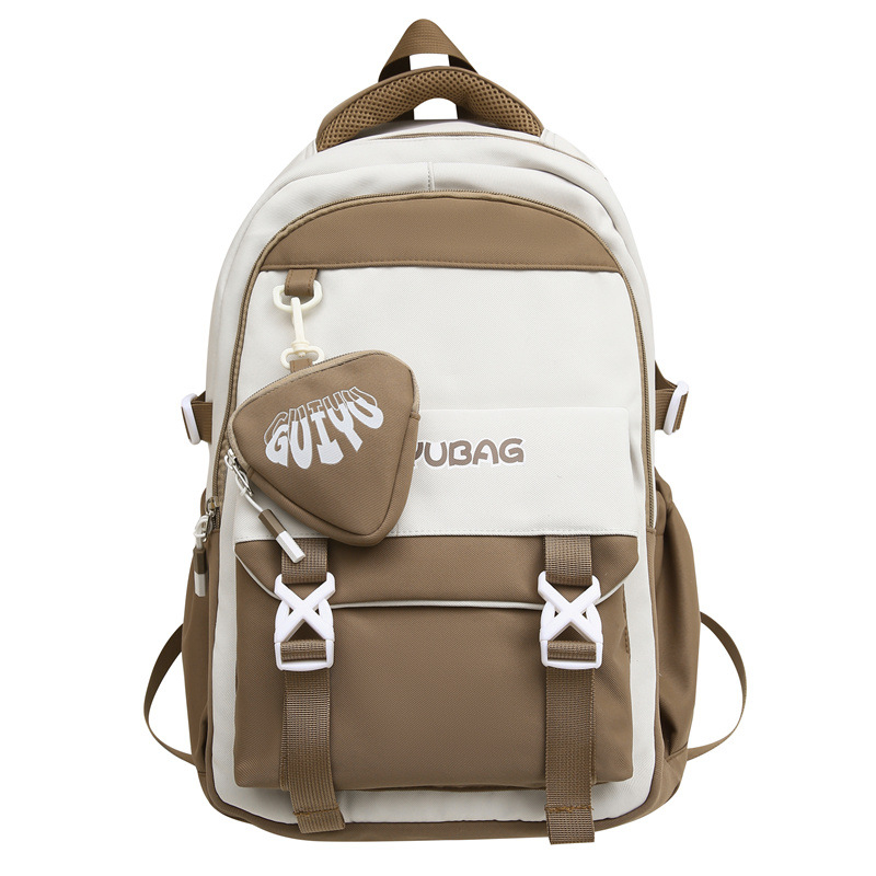 Unisex nylonový batoh s veľkou kapacitou, priedušný, mestský minimalistický štýl, popruhy s vzdušnou podložkou, polyesterová podšívka