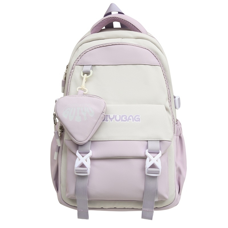 Unisex nylonový batoh s veľkou kapacitou, priedušný, mestský minimalistický štýl, popruhy s vzdušnou podložkou, polyesterová podšívka