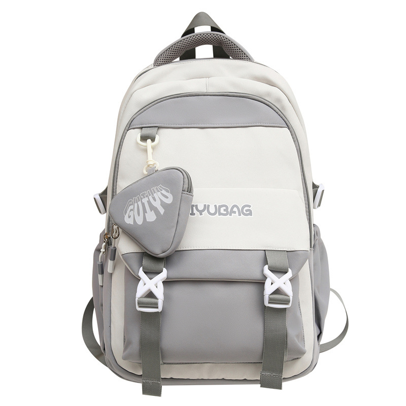 Unisex nylonový batoh s veľkou kapacitou, priedušný, mestský minimalistický štýl, popruhy s vzdušnou podložkou, polyesterová podšívka