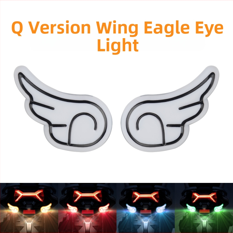 Motocykel svetlo DRL163 s krídlovým orlím okom (12V, plast)