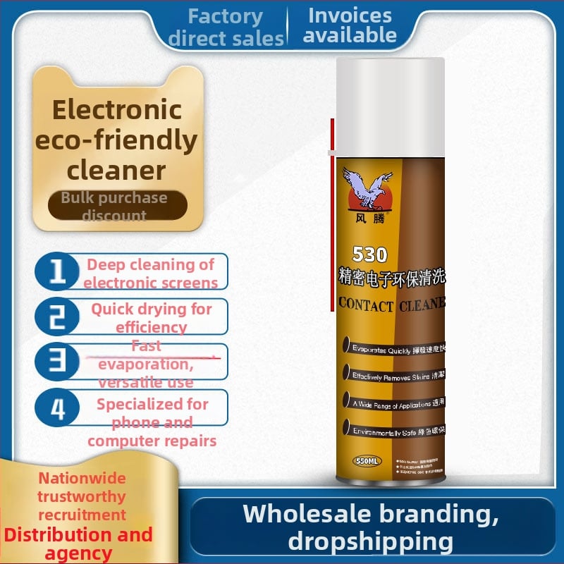 Wind 530 čistiaca tekutina pre všeobecnú elektroniku, mobilné telefóny a počítače; prchavé rozpúšťadlo; 400 g