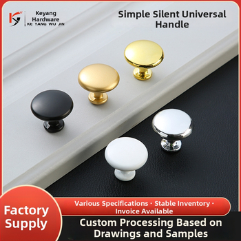 Nábytková rukoväť - hliníková zliatina a zliatina zinku, hlava hubovitého tvaru, kruhová s jednou dierou, model KY-811, elektrolytické úpravy