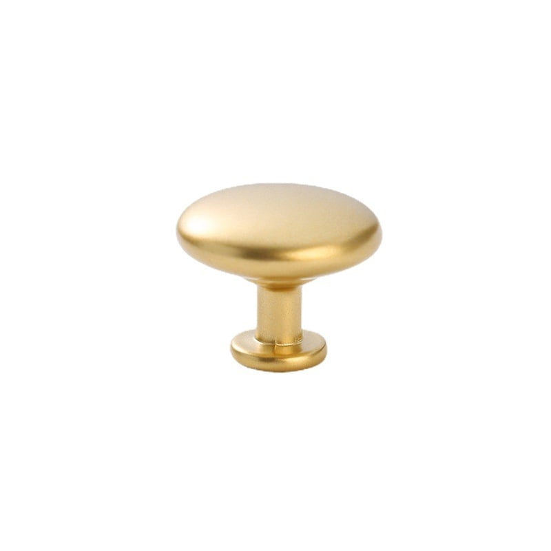 Nábytková rukoväť - hliníková zliatina a zliatina zinku, hlava hubovitého tvaru, kruhová s jednou dierou, model KY-811, elektrolytické úpravy