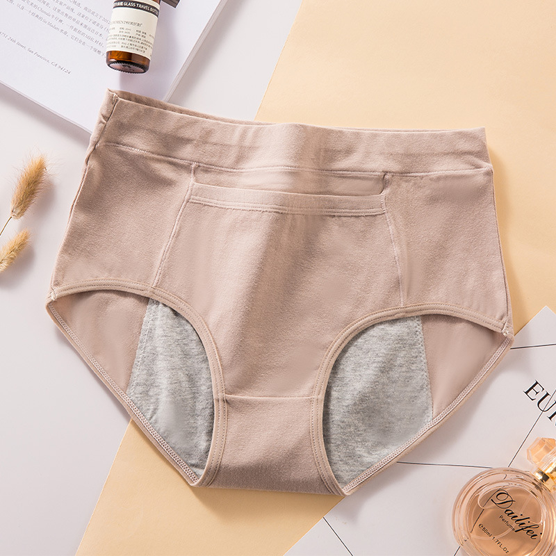 Ženské menštruačné nohavičky, vysoký pás, proti úniku, hlavný materiál 95% bavlna, podšitie 100% bavlna
