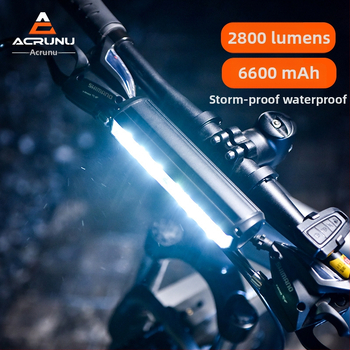 ACRUNU predné svetlo na bicykel, vodotesné, nabíjateľné, vysoký jas, dlhá výdrž batérie